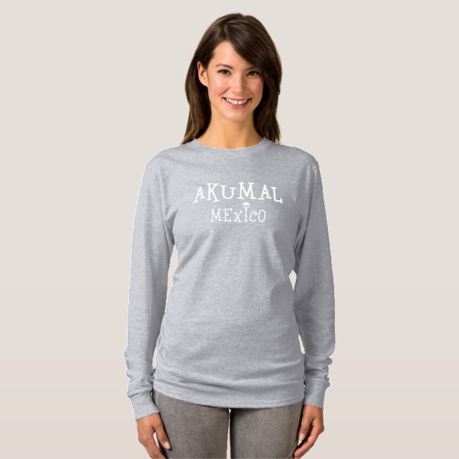 Akumal Mexico Design - Basic Long Sleeve T-Shirt (Front Full)