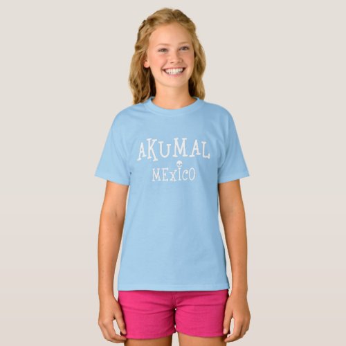 Akumal Mexico Design _ Girls Basic T_Shirt