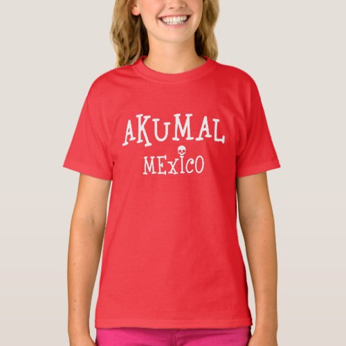 Akumal Mexico Design _ Girls Basic T_Shirt