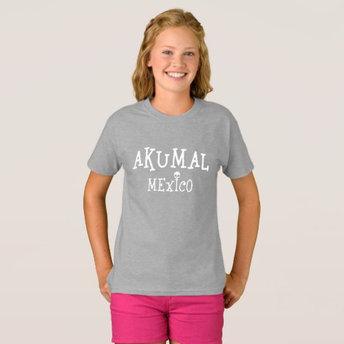 Akumal Mexico Design _ Girls Basic T_Shirt