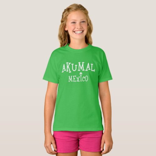 Akumal Mexico Design _ Girls Basic T_Shirt