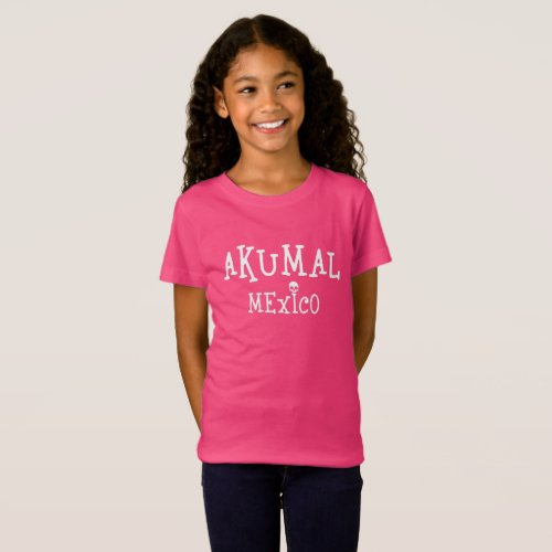 Akumal Mexico Design _ Girls Fine Jersey T_Shirt