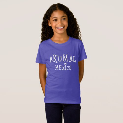 Akumal Mexico Design _ Girls Fine Jersey T_Shirt