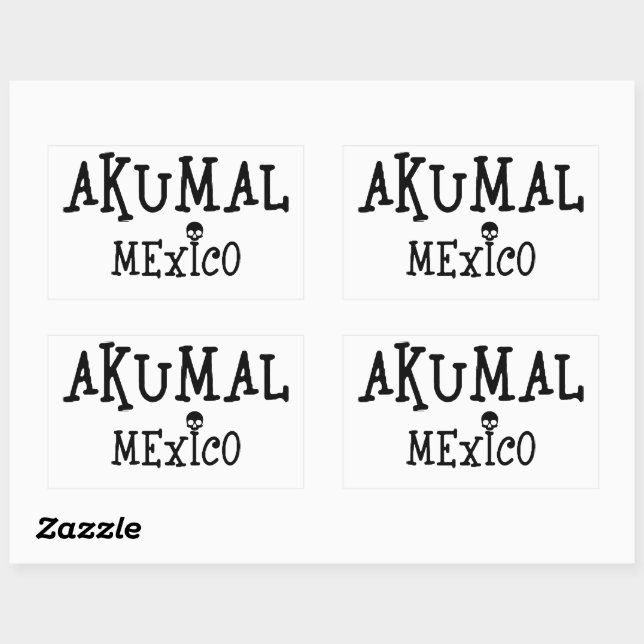 Akumal Mexico Design - Rectangle Stickers (Sheet)