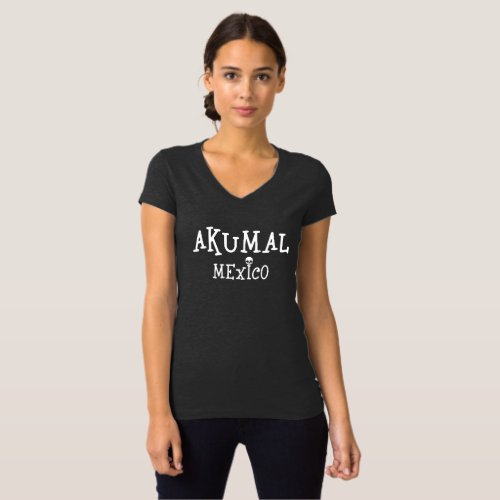Akumal Mexico Design _ Womens BellaCanvas Jersey T_Shirt