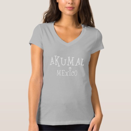 Akumal Mexico Design _ Womens BellaCanvas Jersey T_Shirt