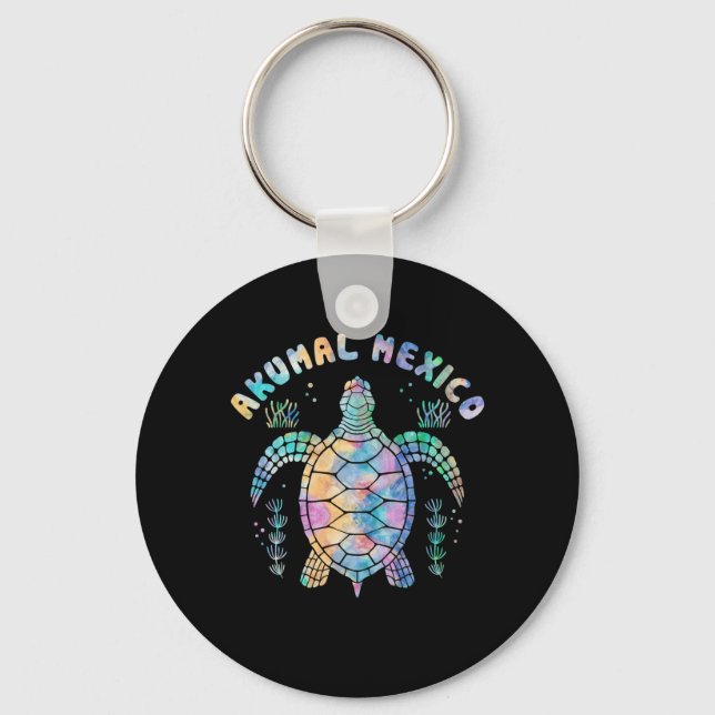 Akumal, Mexico, Sea Turtle Keychain (Front)