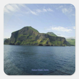 Akutan Island Square Sticker