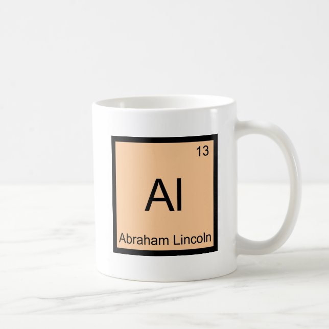 Al - Abraham Lincoln Funny Chemistry Element Tee Coffee Mug (Right)