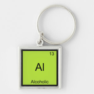 Al - Alcoholic Chemistry Element Symbol Funny Keychain