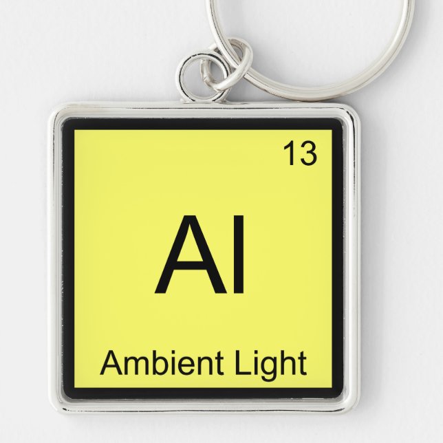 Al - Ambient Light Funny Chemistry Element Symbol Keychain (Front)