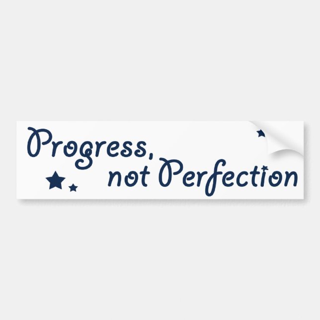Al-anon - Progress, not Perfection Bumper Sticker (Front)