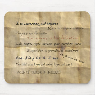 Al-anon Slogans Motivational Mousepad