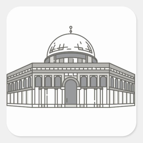 Al aqsa mosque World Landmark Square Sticker