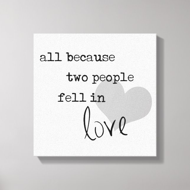 al because two people fell in love modern simple canvas print (Front)