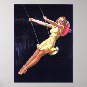 Al Buell Vintage Pin Up Girls Poster