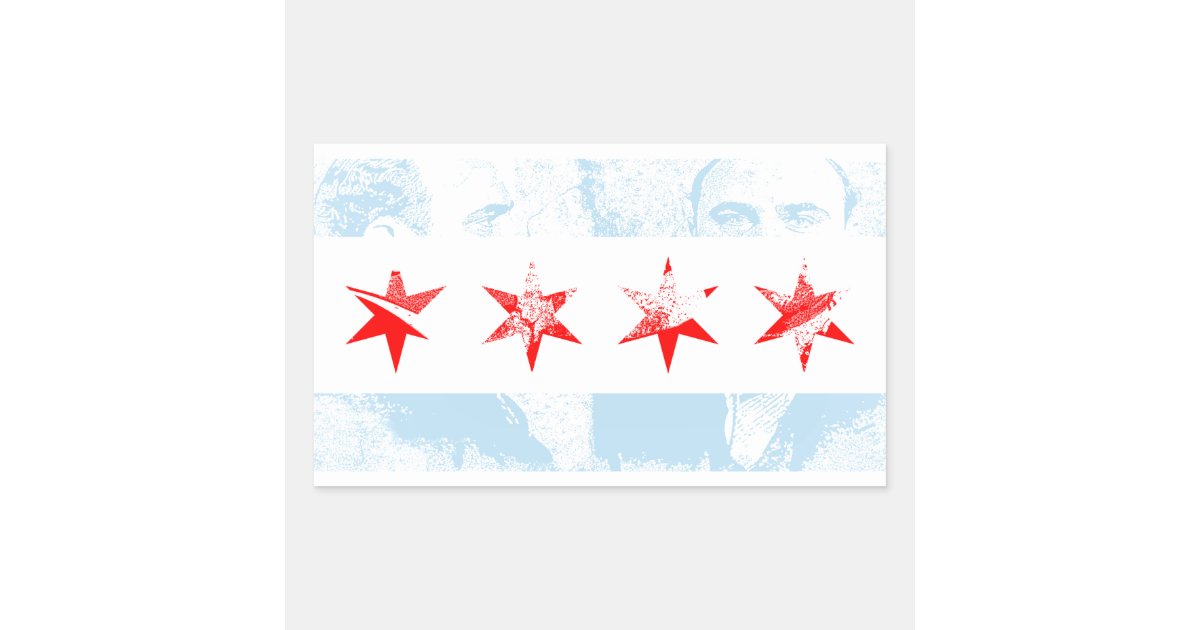 Chicago Flag Script Sticker