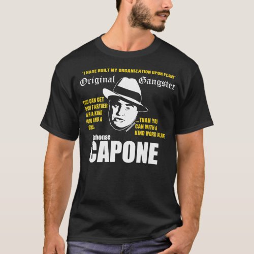 Al Capone Era Original Gangster 1930s Outlaw Crime T_Shirt
