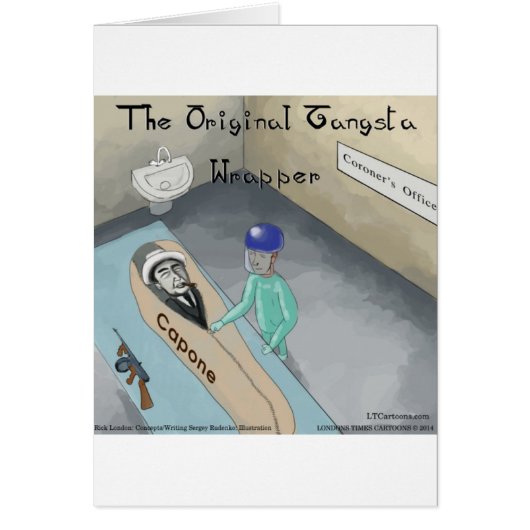 Al Capone Funeral Funny Cards (Front)