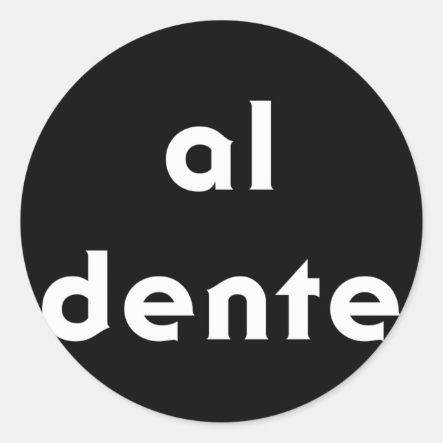 Al Dente Pasta Classic Round Sticker (Front)