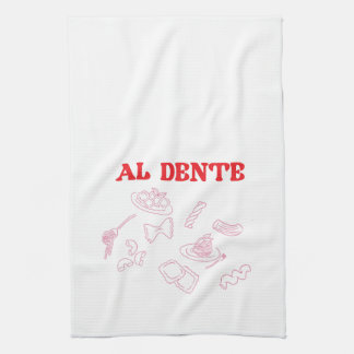 Al Dente Pink and Red Kitchen Towel