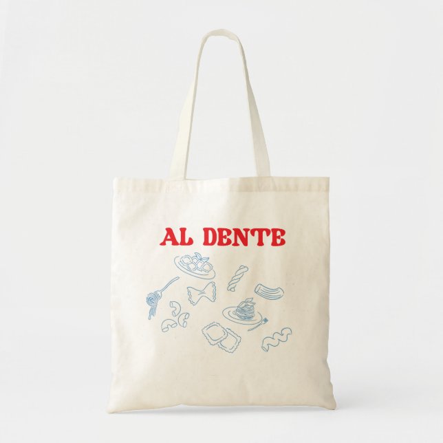 Al Dente Red&Blue  Tote Bag (Front)