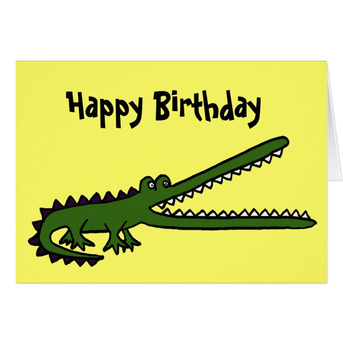 AL  Funny Crocodile Birthday Card