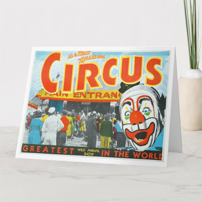 Al G. Kelly and Miller Bros. Circus greatest world Card (Front)