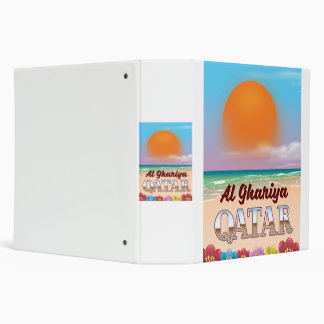 Al Ghariya Qatar beach poster 3 Ring Binder