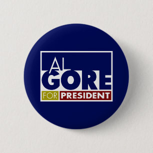 Al Gore for President V1 Pinback Button