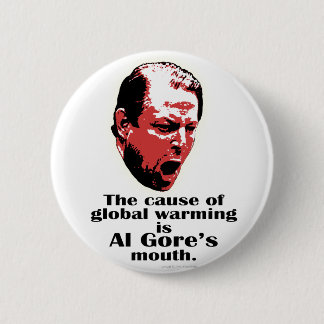 Al Gore Global Warming Black Button