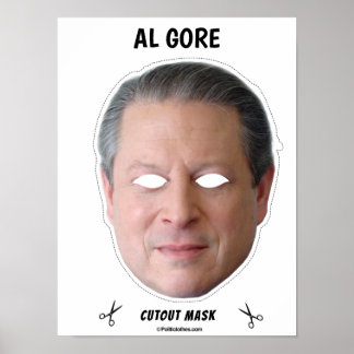 AL GORE Halloween Mask Poster