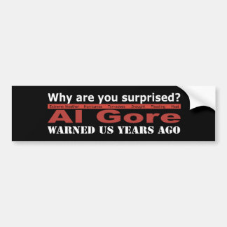 Al Gore Warned Us Bumper Sticker