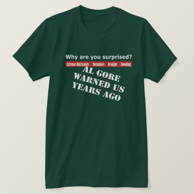 Al Gore Warned Us T-Shirt (Design Front)