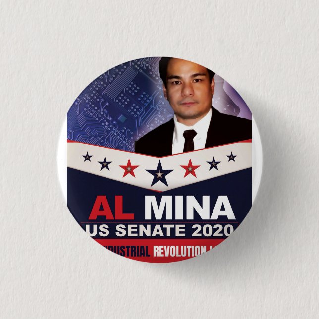 Al Mina US Senate Merchandise Button (Front)
