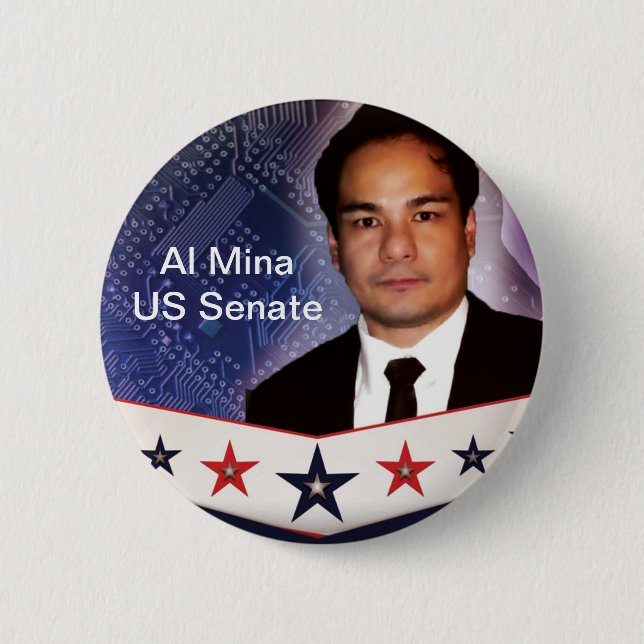 Al Mina US Senate Merchandise Button (Front)