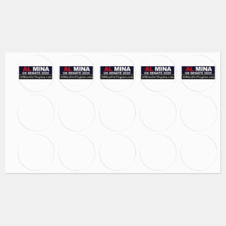 Al Mina US Senate Merchandise Labels