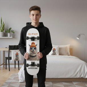 AL-PACO Custom Urban Skater Alpaca Skateboard