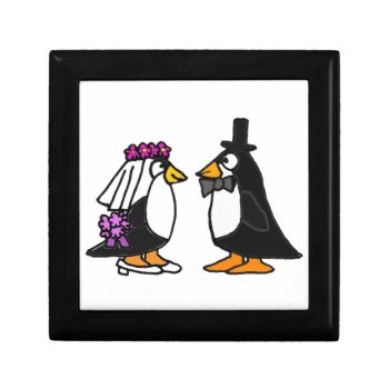 Al- Penguin Wedding Gift Box by naturesmiles at Zazzle