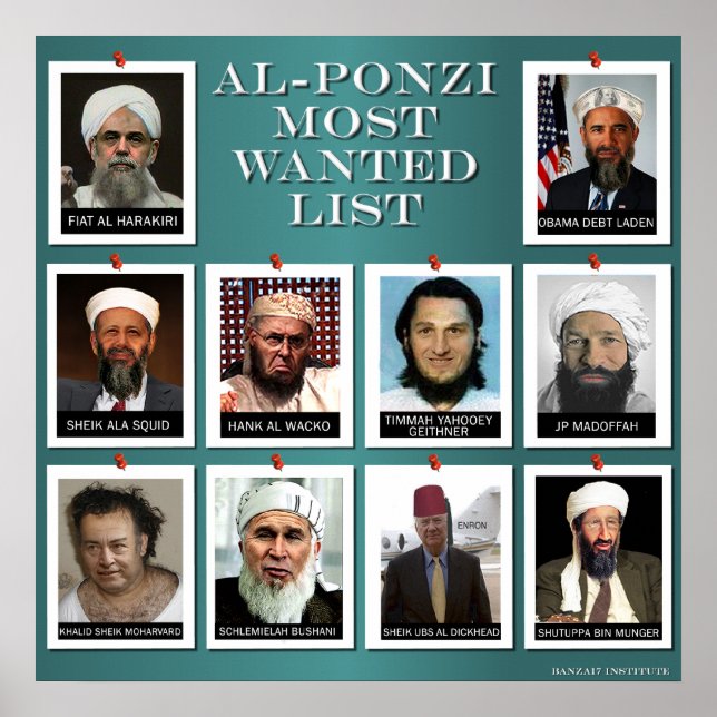 AL-PONZI MOST WANTED LIST POSTER (Front)
