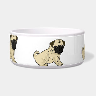 AL- Pugs Cartoons Water Bowl