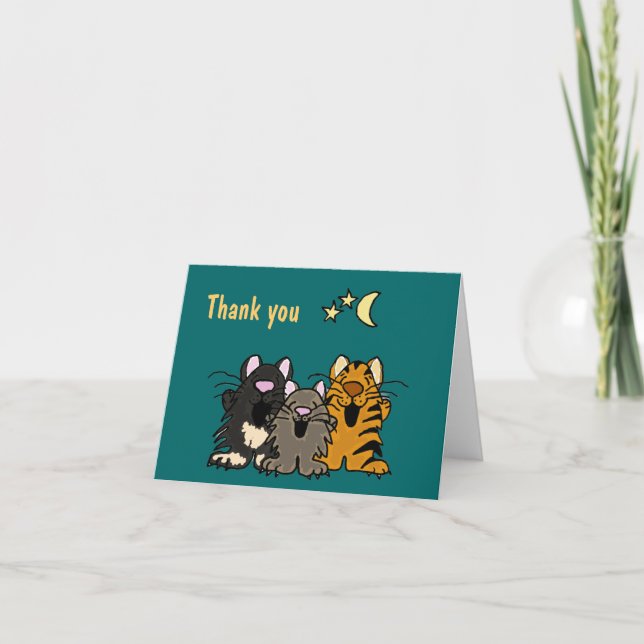 AL- Singing Cats Thank You card (Front)