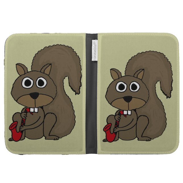 AL- Squirrel Playing the Saxophone Kindle Case (Opened)
