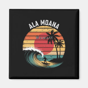 Ala Moana Beach Hawaii Beach Surfing  Magnet