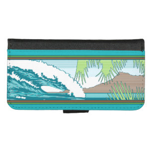 Ala Moana Diamond Head Hawaiian Surf Sign iPhone 8/7 Wallet Case