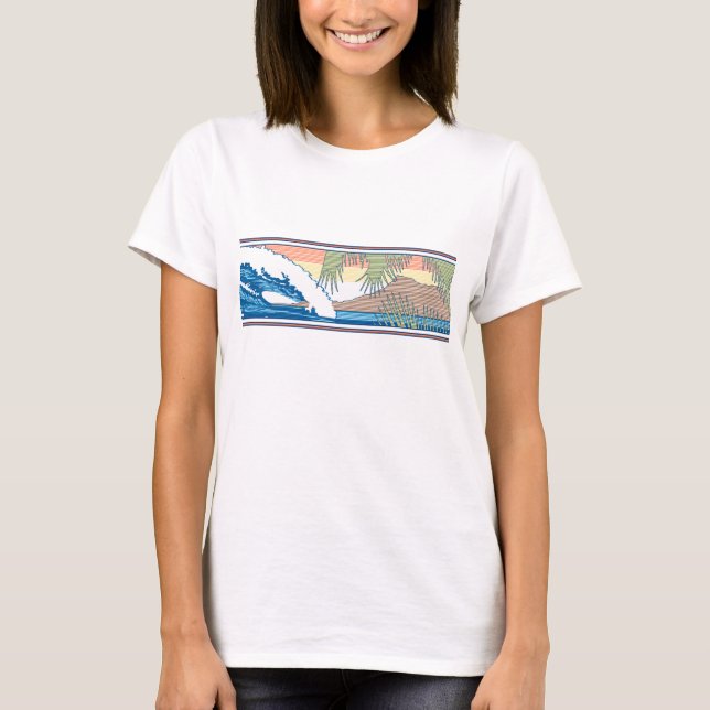Ala Moana Diamond Head Hawaiian Surf Sign Tee (Front)