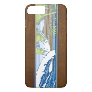 Ala Moana Hawaiian Faux Koa Wood Surf Sign iPhone 8 Plus/7 Plus Case