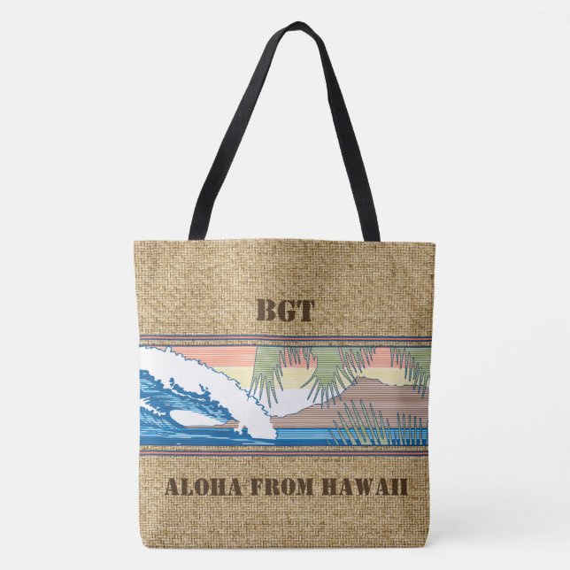 Ala Moana Hawaiian Monogram Beach Bag (Front)