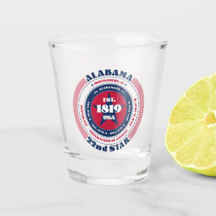 Alabama 22nd Star Patriotic Shot glass