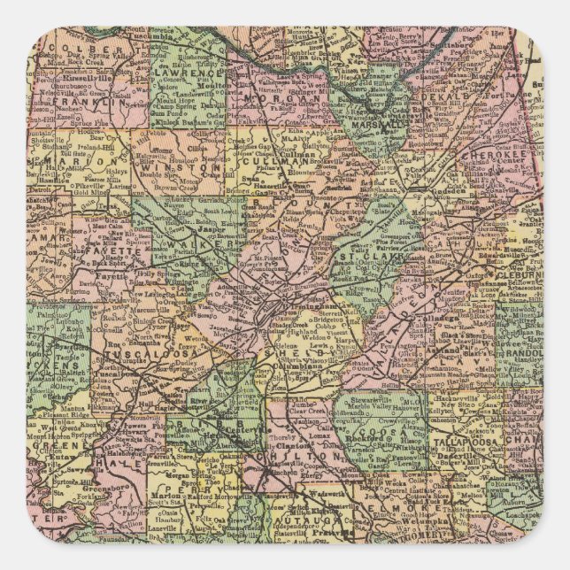 Alabama 7 square sticker (Front)